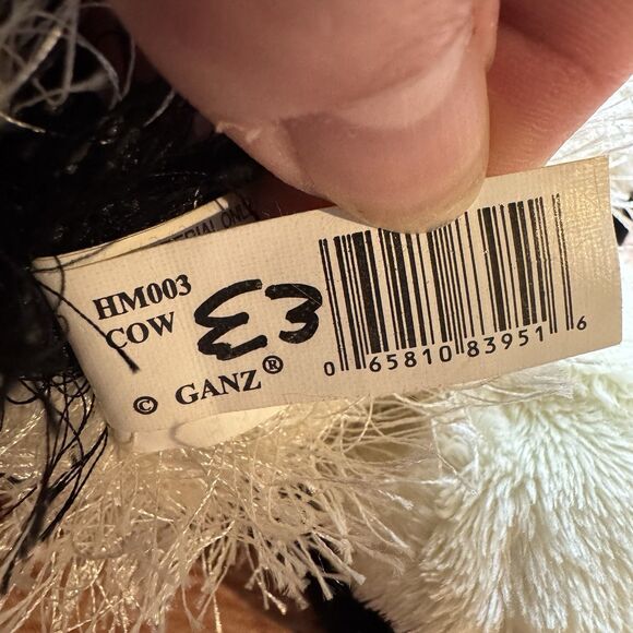 Ganz Webkinz Cow Plush Stuffed Animal Farm Toy HM003 Retired Collectible No Code - Picture 7 of 9